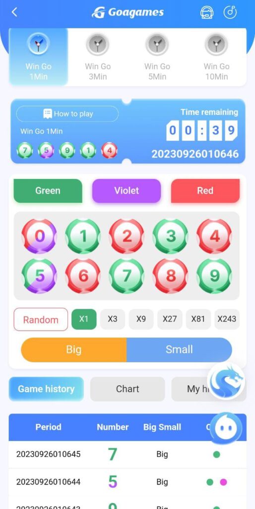Goa Games Colour Prediction