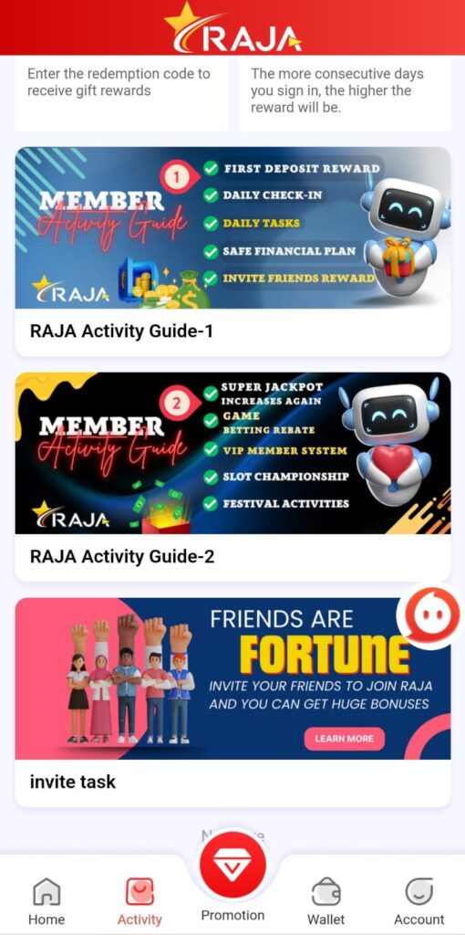 Raja Game App
